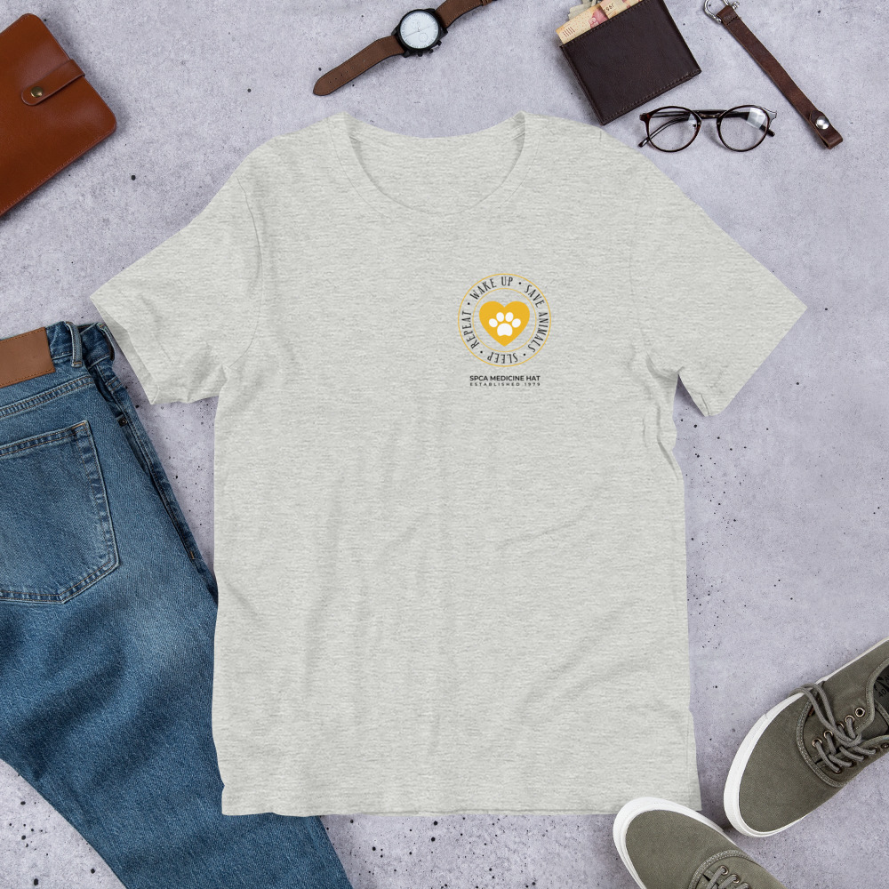 Yellow Heart Unisex t-shirt – Medicine Hat SPCA